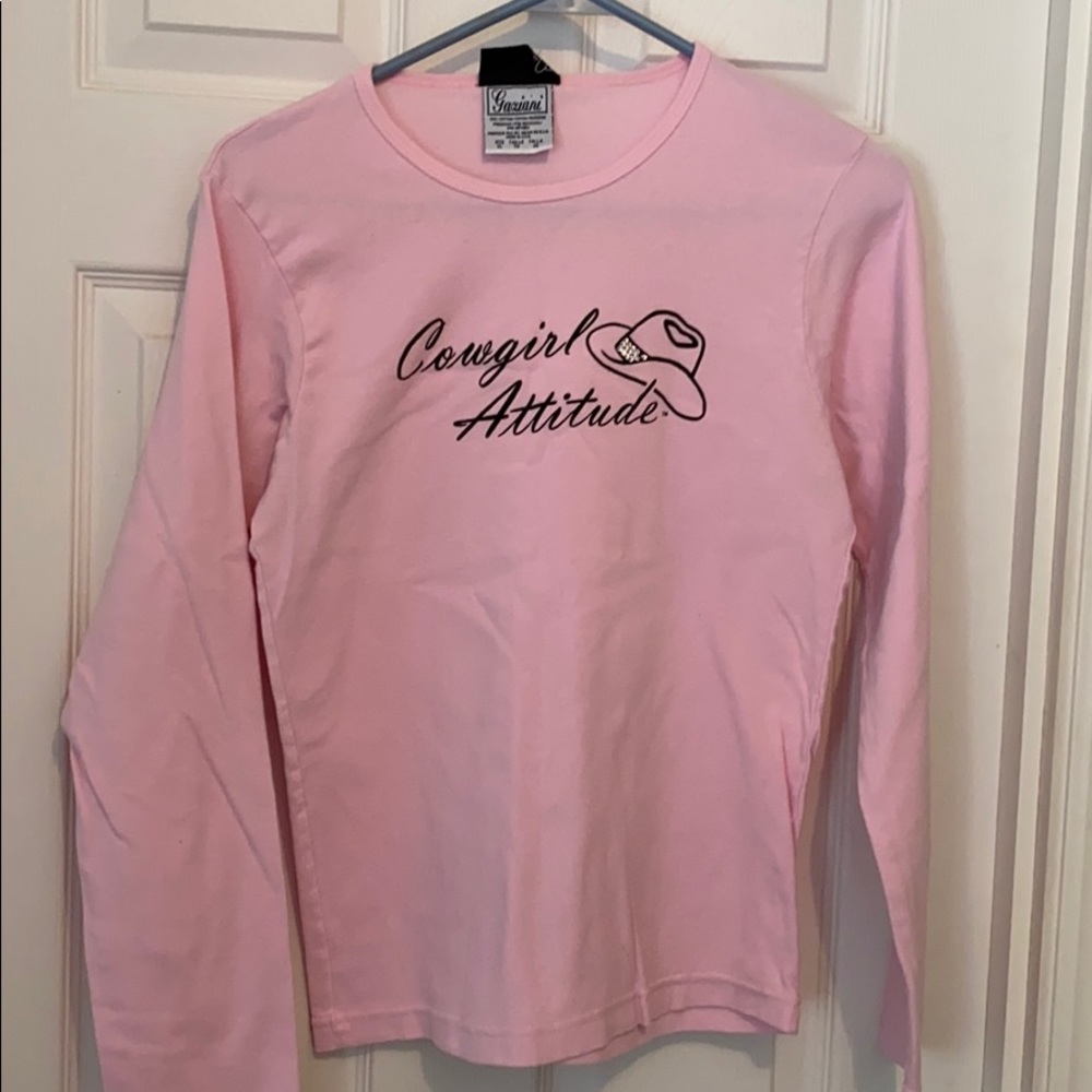 3/$10🔥 Cowgirl Attitude long sleeve shirt size 16